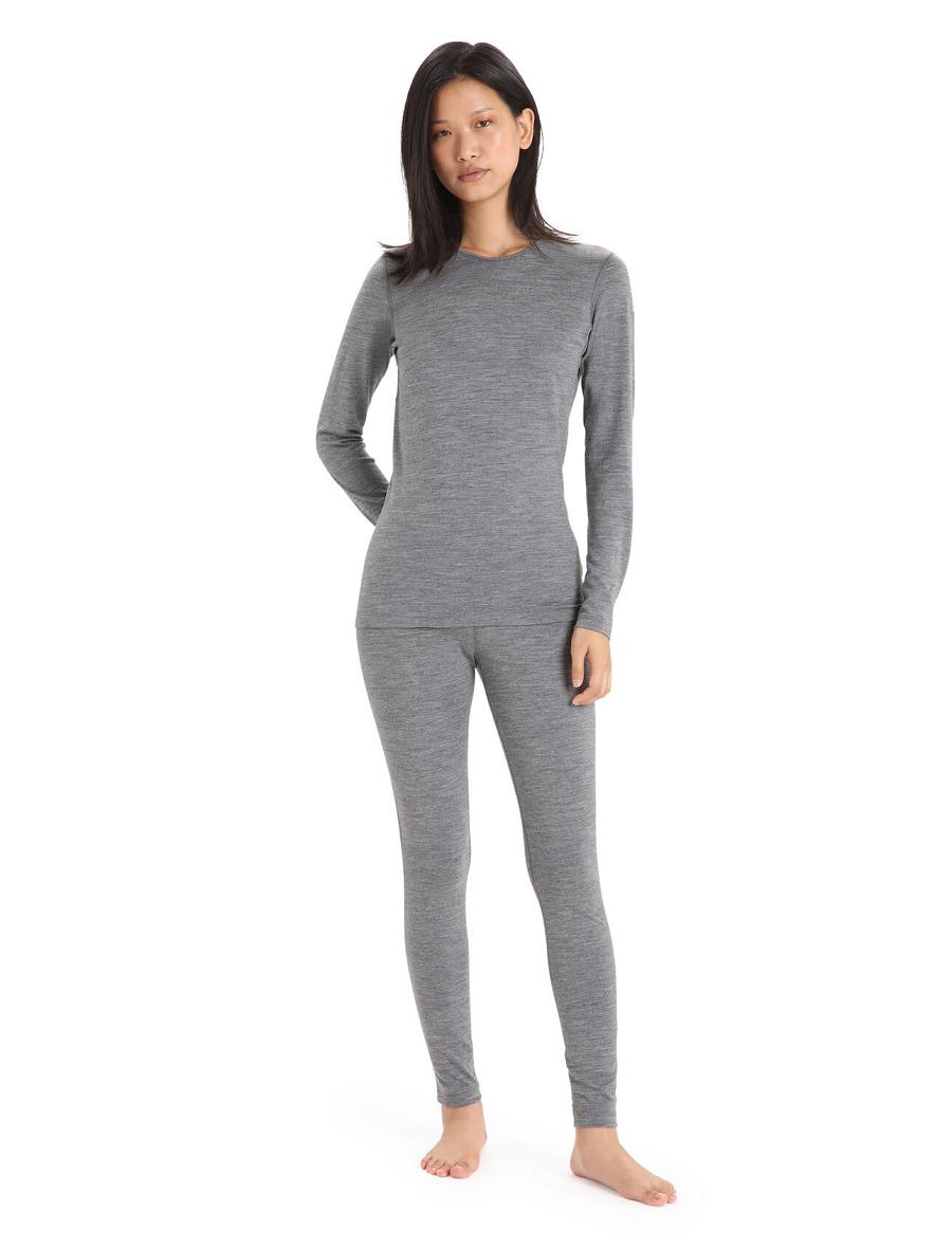 One Piece & Sets Icebreaker Merino 200 Oasis Long Sleeve Crewe Thermal Top Damskie Szare | PL 1180YXFU